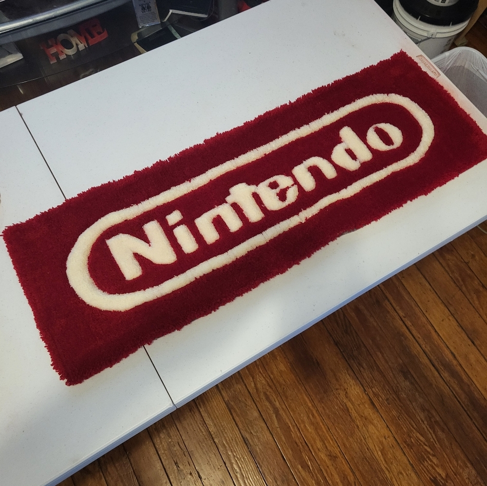 Custom Handmade Nintendo Rug - Picture 1 of 3
